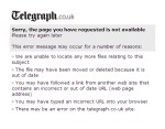 Telegraph 404 page