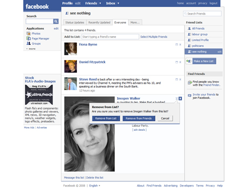 Facebook profile