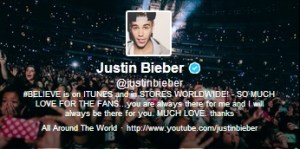 Justin Bieber on Twitter