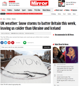Daily Mirror Weather