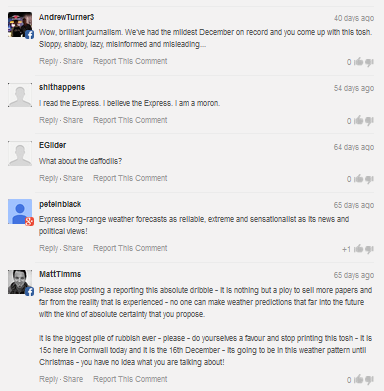 Daily Express comments