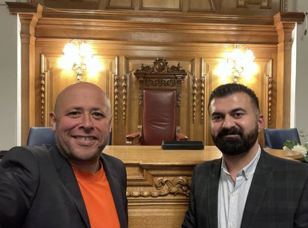 Councillor Barznji and Christopher Wellbelove DL