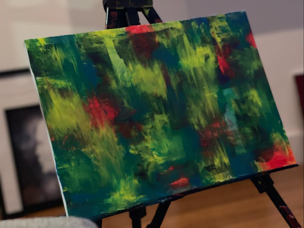 angry combination of acrylic on canvas