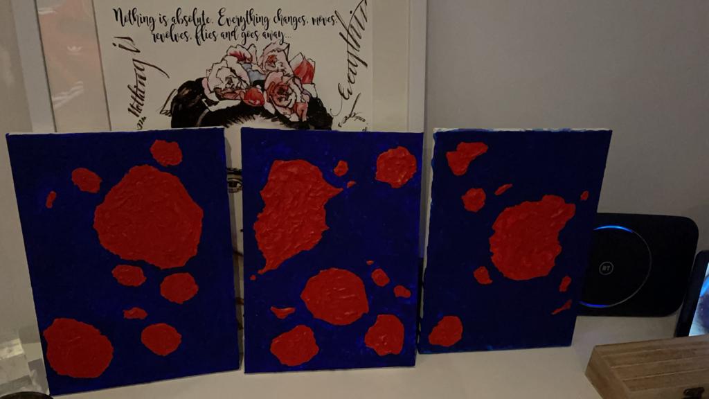 Series of paintings featuring imagenary islands