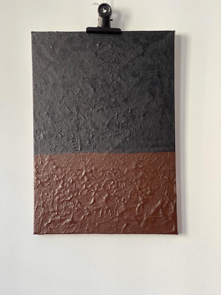 A4 textured painting using acrylic paints